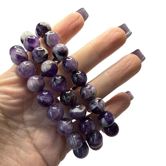 Purple Amethyst banded Bracelet Bangle Jewelry Fashion Accessories gemstone new - Picture 9 of 12